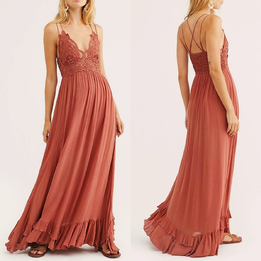 Free People Terracotta Maxi Dress